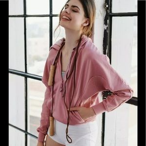 Free People Think Future Hoodie Pink New With Tags size:small